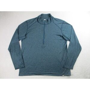 REI Coop Sweater Mens XL‎ 1/2 Zip Pullover Hiking Green Stretch Active Light
